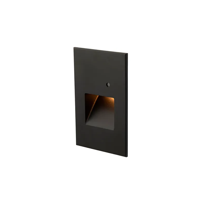 WAC 120V Step Light LED 1.5 inch Black ADA Step and Wall Light in Amber, WAC Lighting