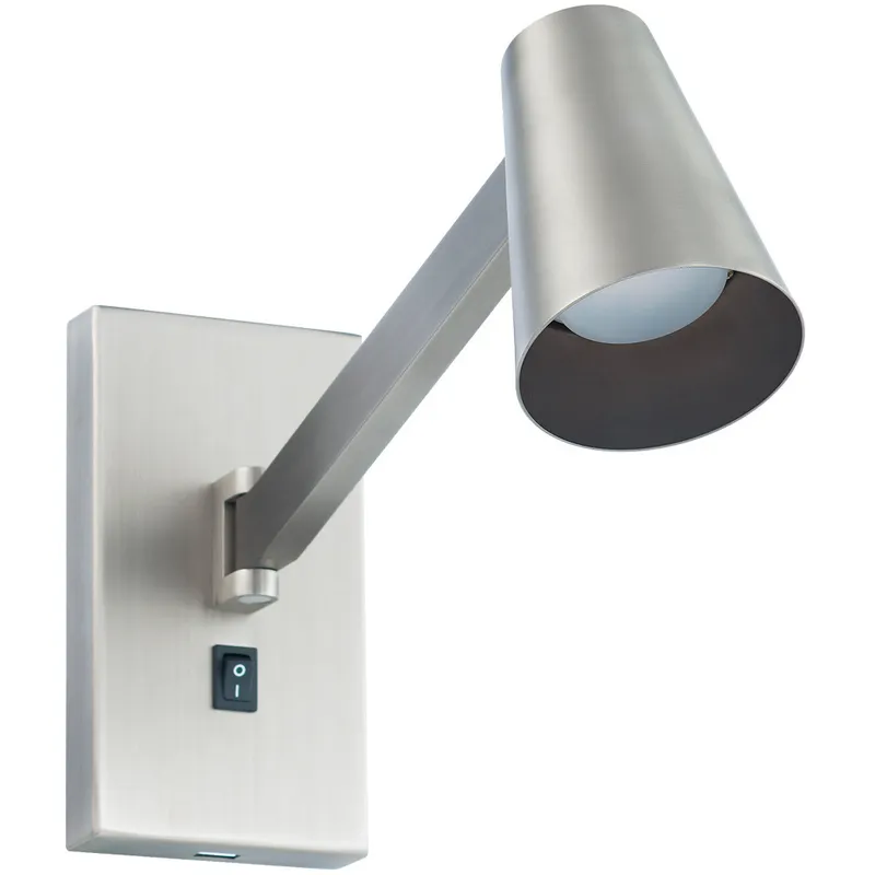 Grisham LED 14.38 inch Brushed Nickel Reading Light Wall Light, dweLED