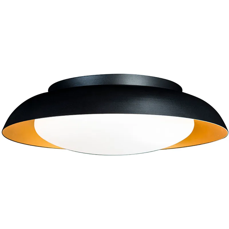 Taurus LED 17.88 inch Black Gold Flush Mount Ceiling Light, dweLED
