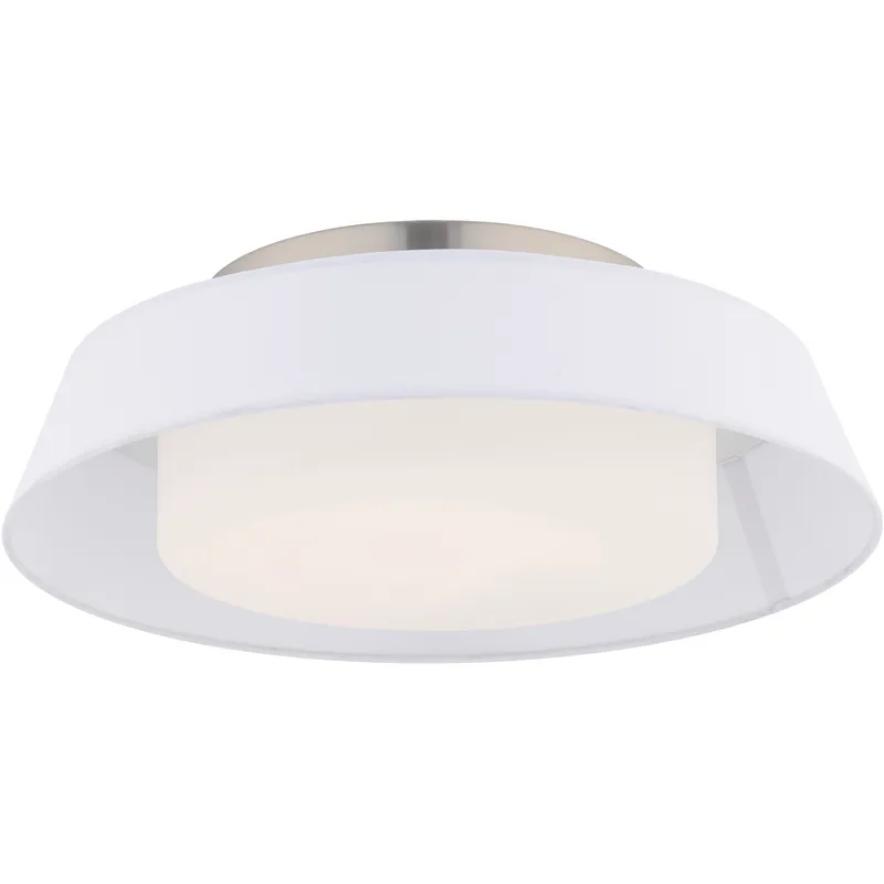 Chapeau LED 16 inch White Flush Mount Ceiling Light in 2700K, dweLED