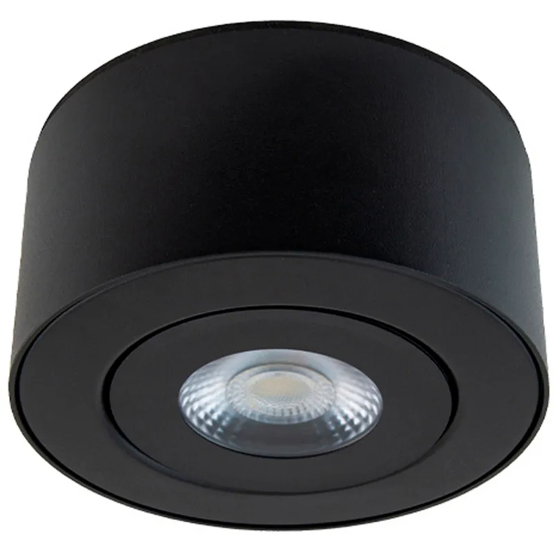 Peek LED 4.88 inch Black Flush Mount Ceiling Light in 3000K, dweLED