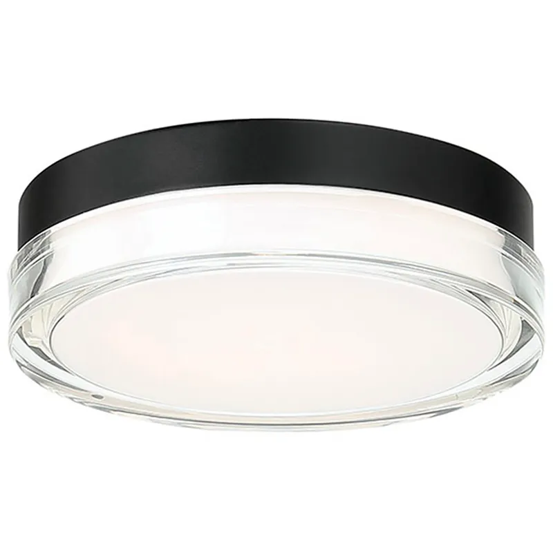 Dot LED 8.88 inch Black Flush Mount Ceiling Light in 2700K, dweLED