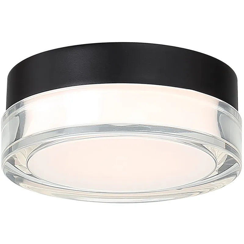 Dot LED 6.25 inch Black Flush Mount Ceiling Light in 2700K, dweLED