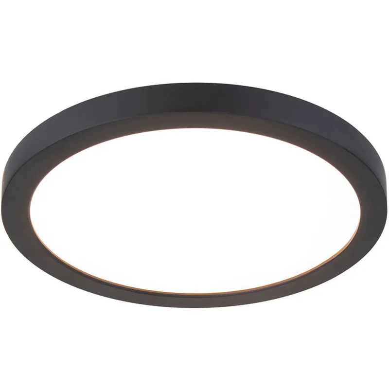 Round LED 7 inch Black Flush Mount Ceiling Light in 3000K, 1, WAC Limited