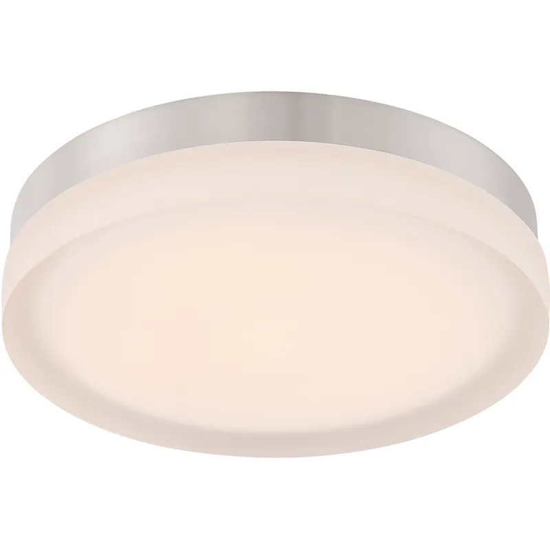 Slice LED 8.88 inch Brushed Nickel Flush Mount Ceiling Light in 2700K, dweLED