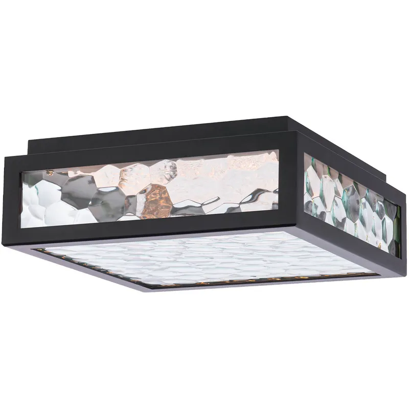 Hawthorne LED 13 inch Black Flush Mount Ceiling Light, dweLED