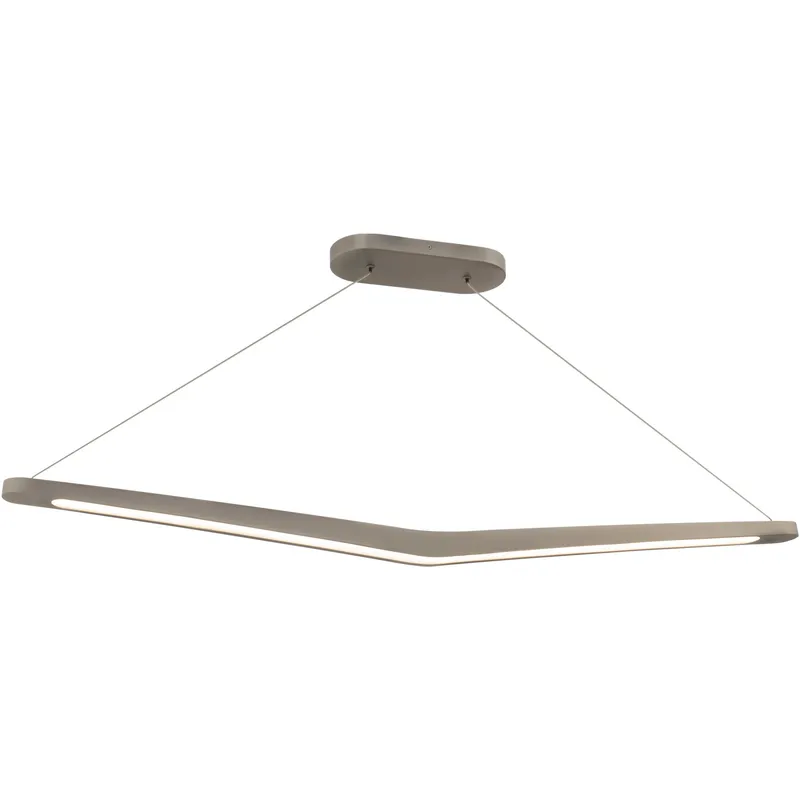 Alleron Linear Pendant Ceiling Light in 2700K, Brushed Nickel, dweLED
