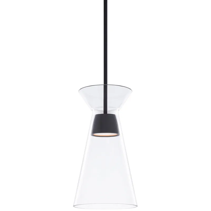 Chandra LED 8 inch Black Mini-Pendant Ceiling Light, dweLED
