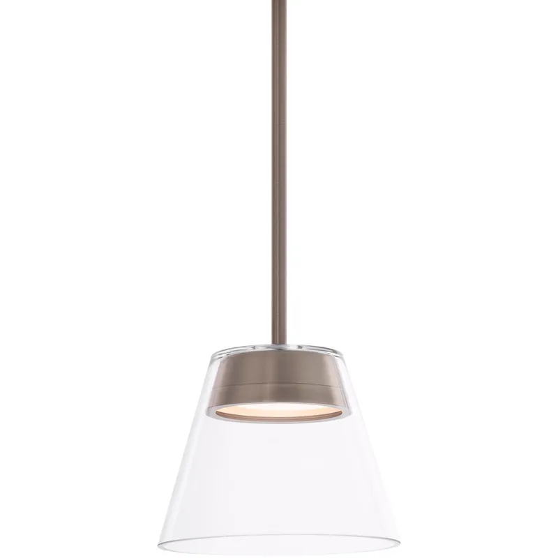 Chandra LED 8 inch Brushed Nickel Mini-Pendant Ceiling Light, dweLED