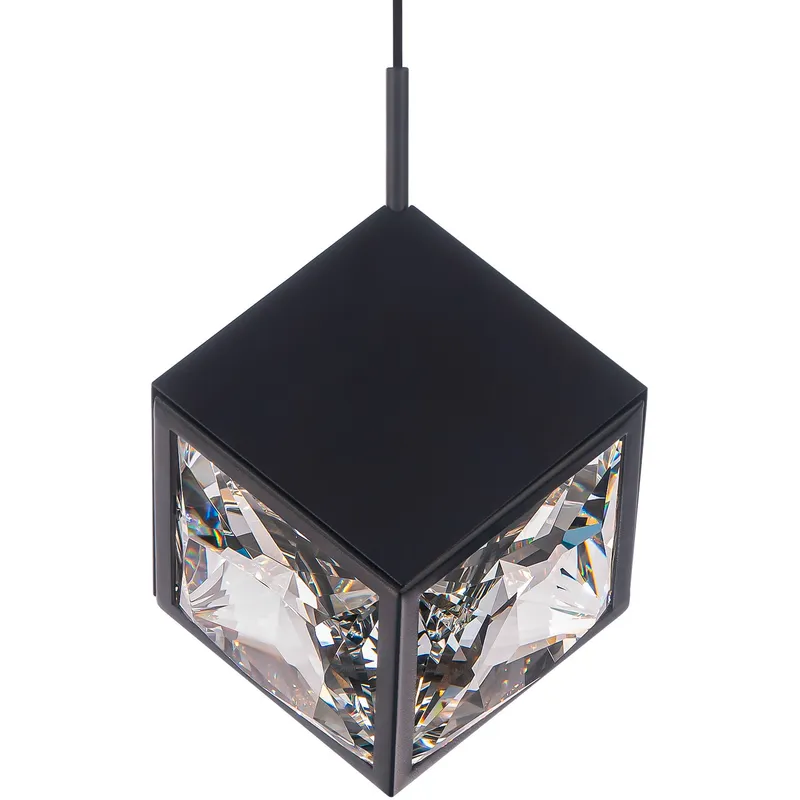 Ice Cube LED 6.63 inch Black Mini-Pendant Ceiling Light, dweLED