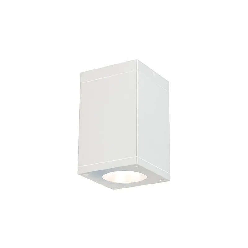Cube Arch LED 5.5 inch White Outdoor Flush in Spot, 85, 4000K