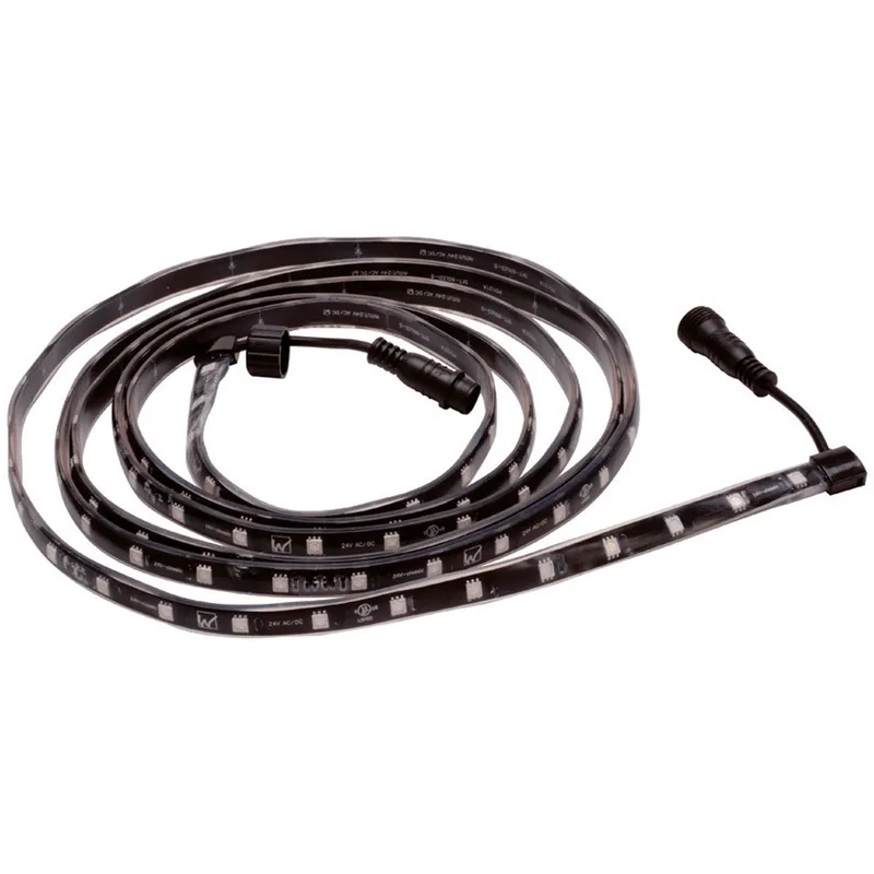InvisiLED Outdoor Submersible RGB 24 LED 120 inch Black Outdoor LED 24V Strip Light in 10ft Strip, WAC Lighting
