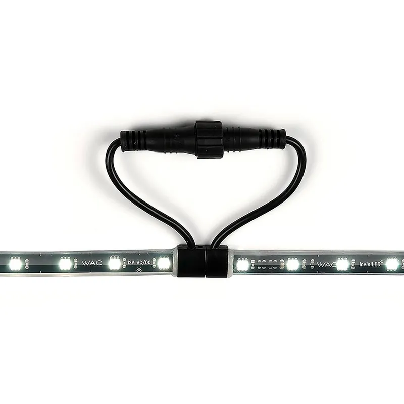WAC 12VDC Strip Light 12 LED 60 inch Black Outdoor LED 12V Strip Light in 3000K Warm White LED, WAC Landscape