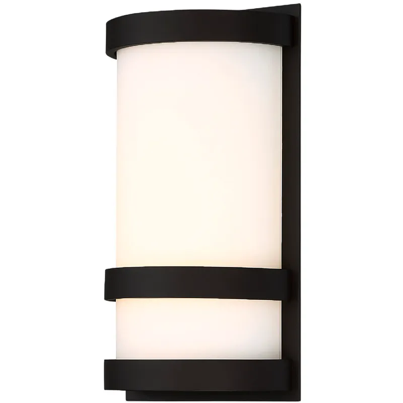 Latitude LED 10 inch Black Outdoor Wall Light, dweLED