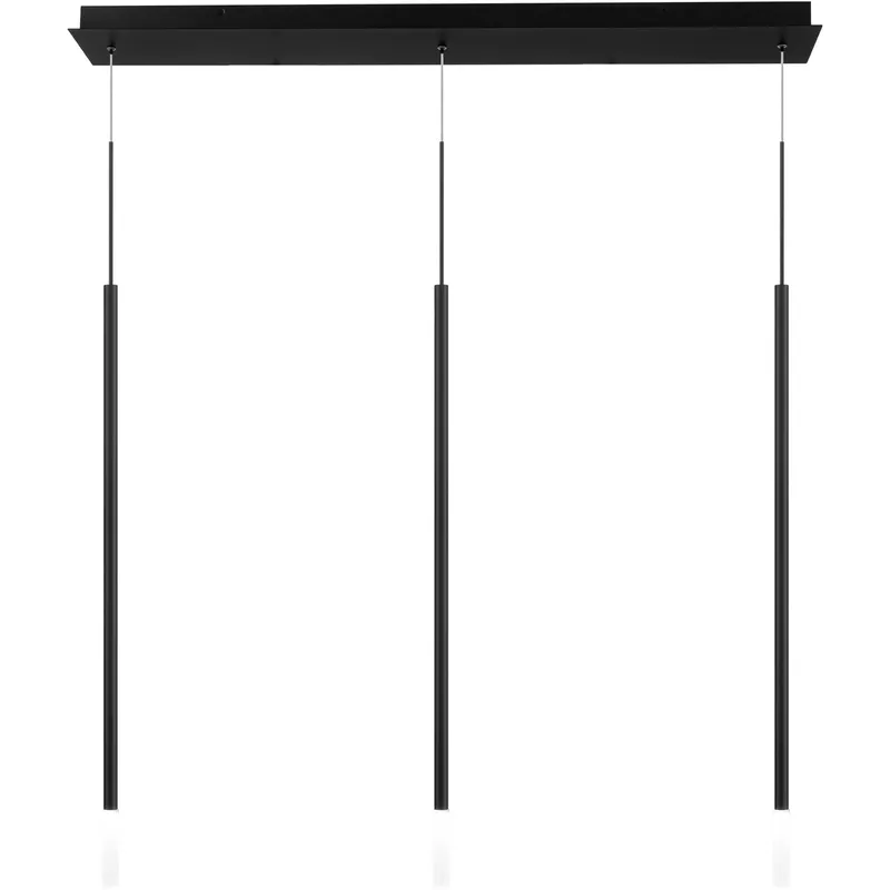 Viggo LED 15 inch Black Multi-Light Pendant Ceiling Light, dweLED