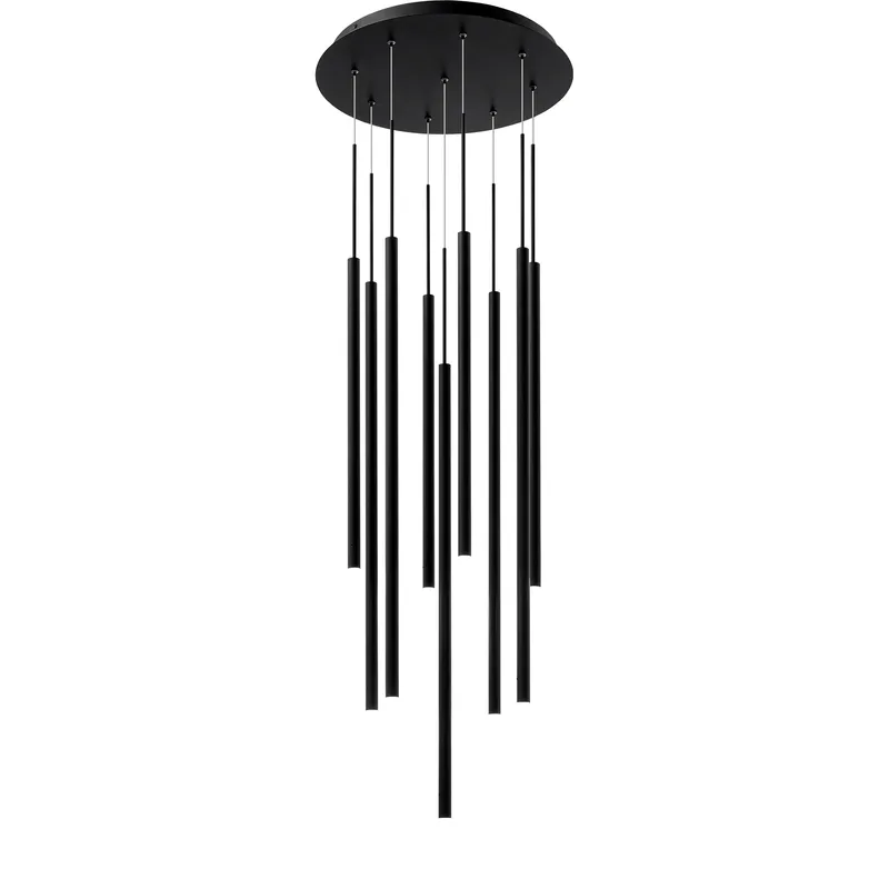 Viggo LED 17 inch Black Multi-Light Pendant Ceiling Light, dweLED