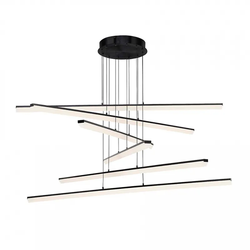 Stack LED 48 inch Black Pendant Ceiling Light, dweLED