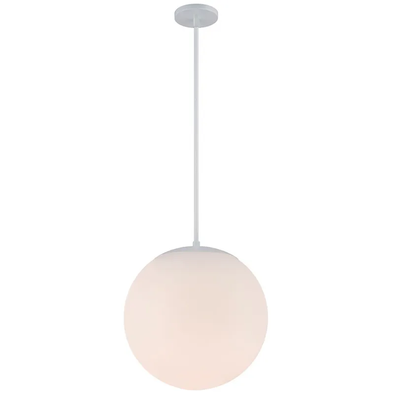 Niveous LED 13.75 inch White Pendant Ceiling Light in 2700K, dweLED