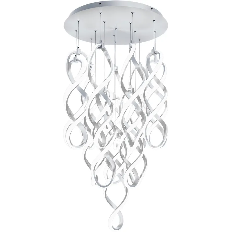 Interlace LED 23 inch Chrome Multi-Light Pendant Ceiling Light, dweLED