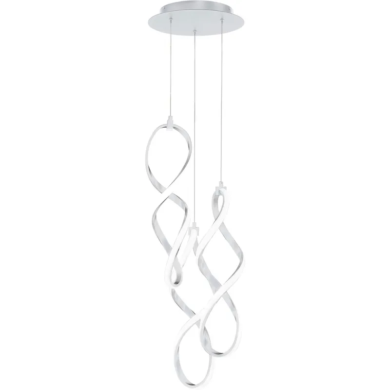 Interlace LED 11.75 inch Chrome Multi-Light Pendant Ceiling Light, dweLED