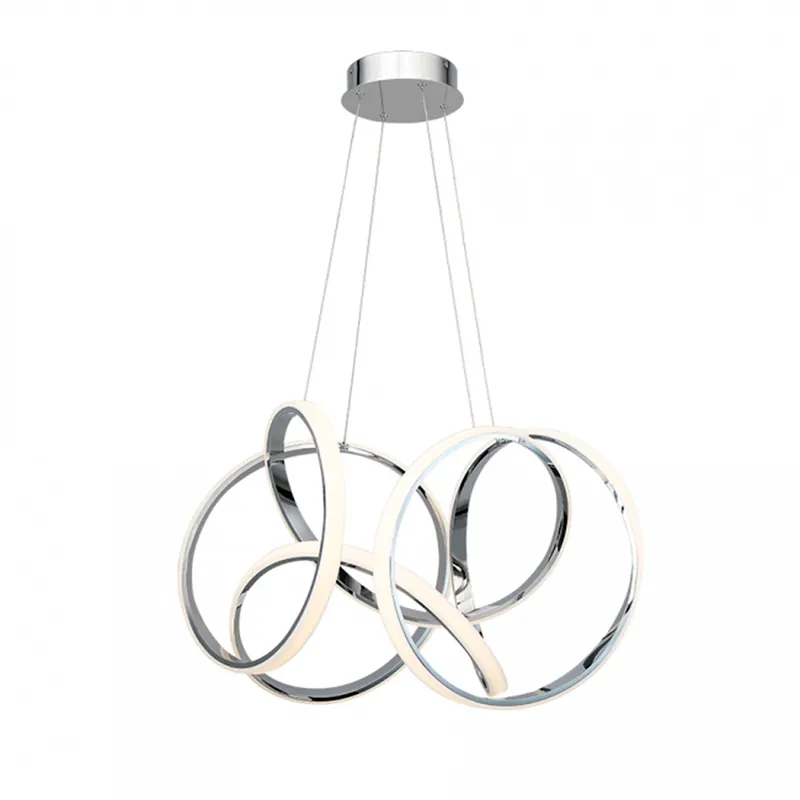 Vornado LED 27.25 inch Chrome Pendant Ceiling Light, dweLED