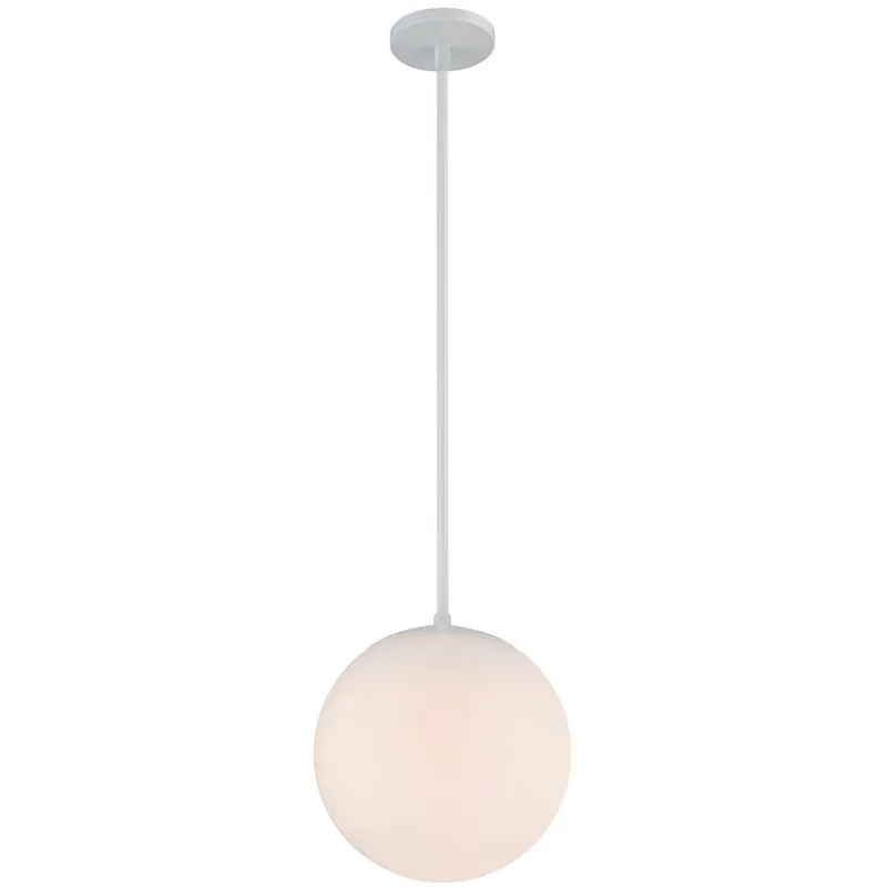 Niveous LED 10 inch White Pendant Ceiling Light in 3000K, dweLED