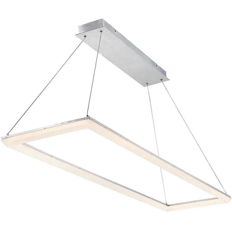 Frame LED 16 inch Brushed Aluminum Pendant Ceiling Light, dweLED