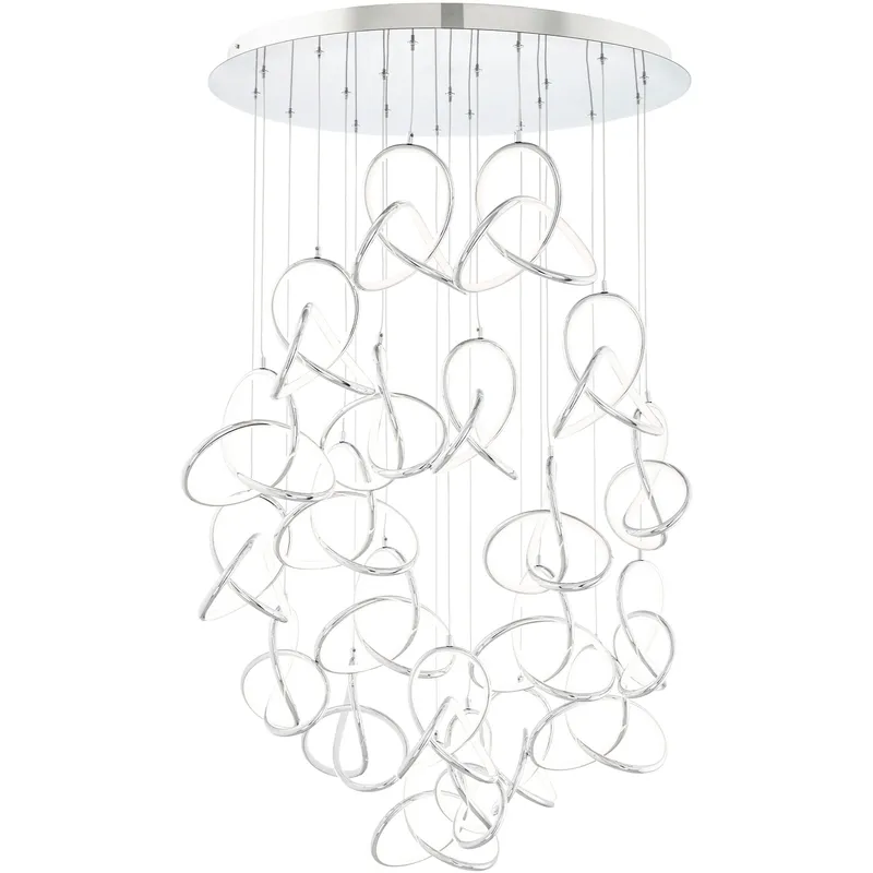 Vornado LED 26 inch Chrome Multi-Light Pendant Ceiling Light, dweLED