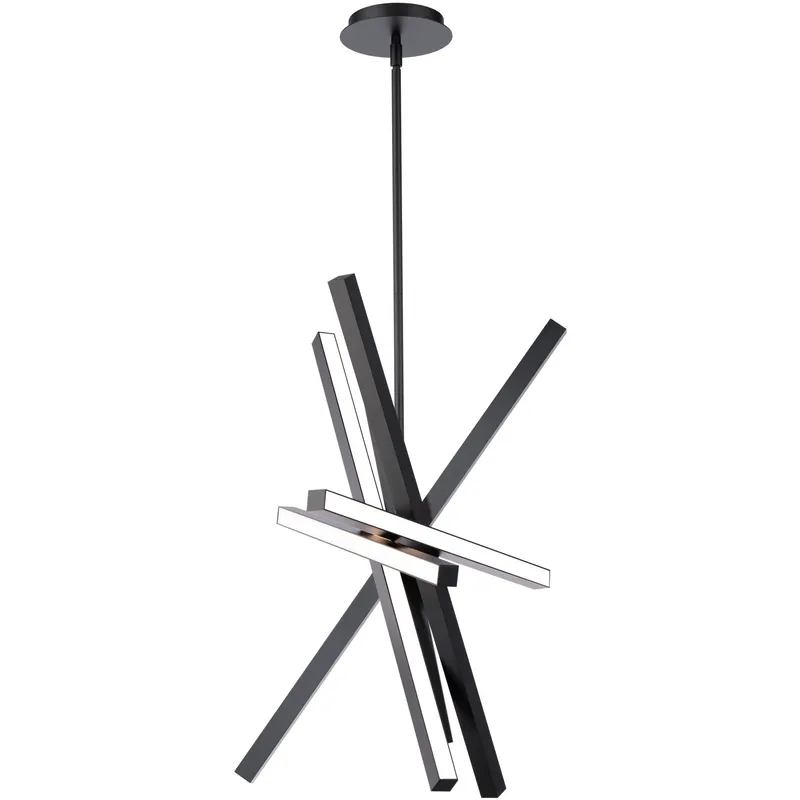 Parallax LED 15.13 inch Black Pendant Ceiling Light, dweLED