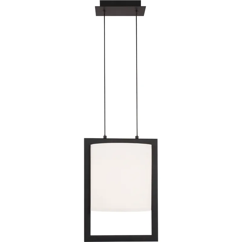 Park Avenue LED 9.13 inch Black Pendant Ceiling Light, dweLED