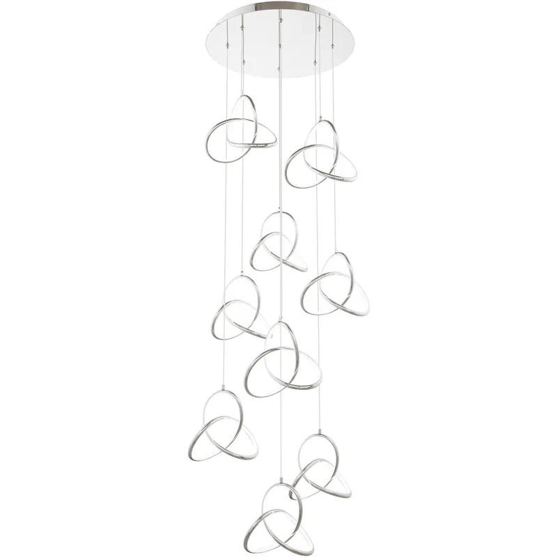 Vornado LED 23 inch Chrome Multi-Light Pendant Ceiling Light, dweLED