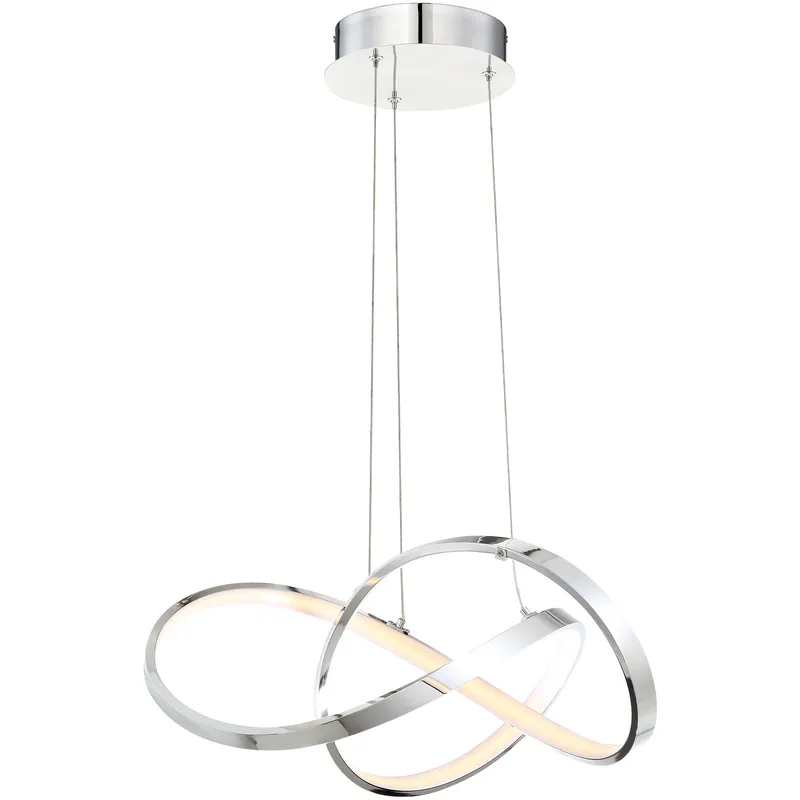 Vornado LED 18 inch Chrome Pendant Ceiling Light, dweLED