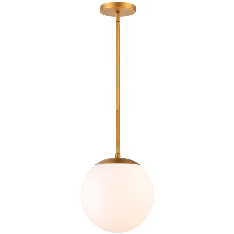 Niveous LED 10 inch Aged Brass Pendant Ceiling Light in 3500K, dweLED
