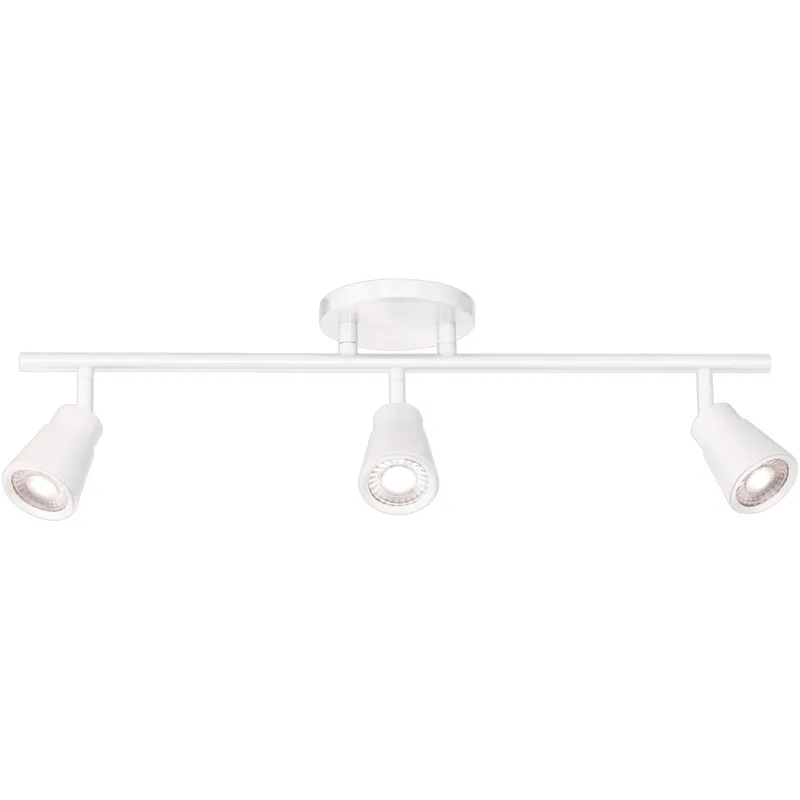 Solo 3 Light 120 White Fixed Rail Ceiling Light, WAC Limited