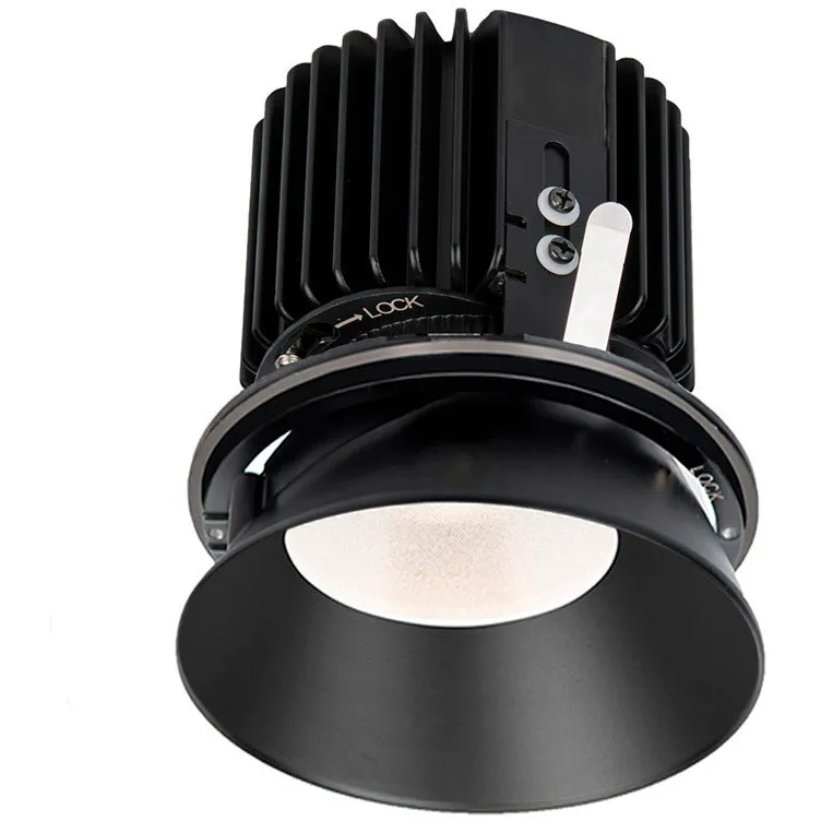 Volta LED Black Recessed Lighting in Flood, 90, 3000K