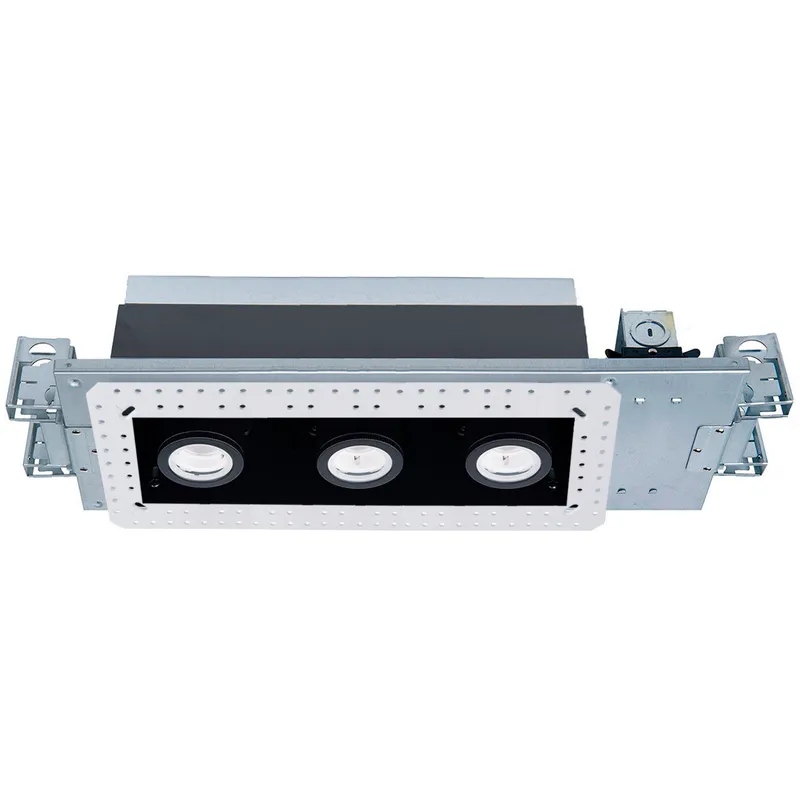 Silo Multiples LED White Black Multiple Recessed Trim in 2700K, White/Black