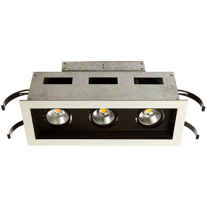 Mini LED Multiple Spots LED Black Multiple Recessed Trim in Flood, 3500K