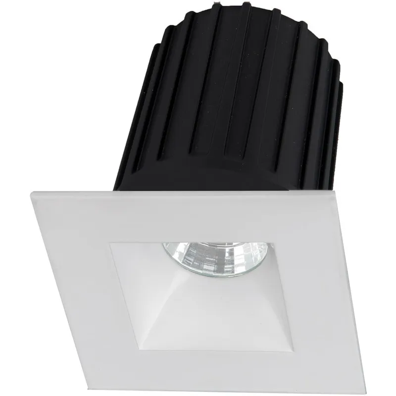 Ocularc LED Module - Driver Haze/White Recessed Trims in Flood, 2700K, Square