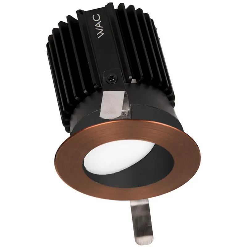 Volta LED Copper Bronze Recessed Lighting in Narrow, 85, 3500K, Round