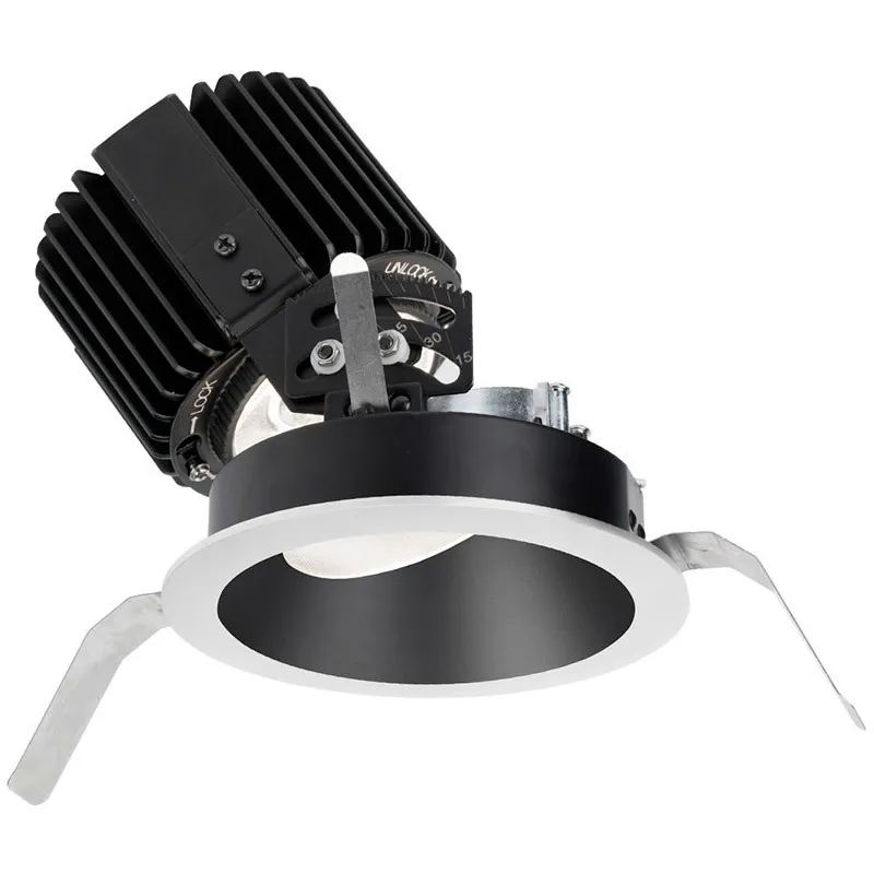 Volta LED B/Wt Recessed Lighting in Flood, 90, 3000K, Black/White