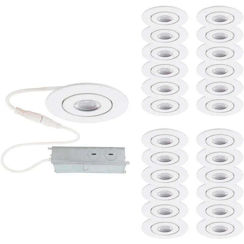 Lotos LED White Complete Kit Recessed Lighting in 24