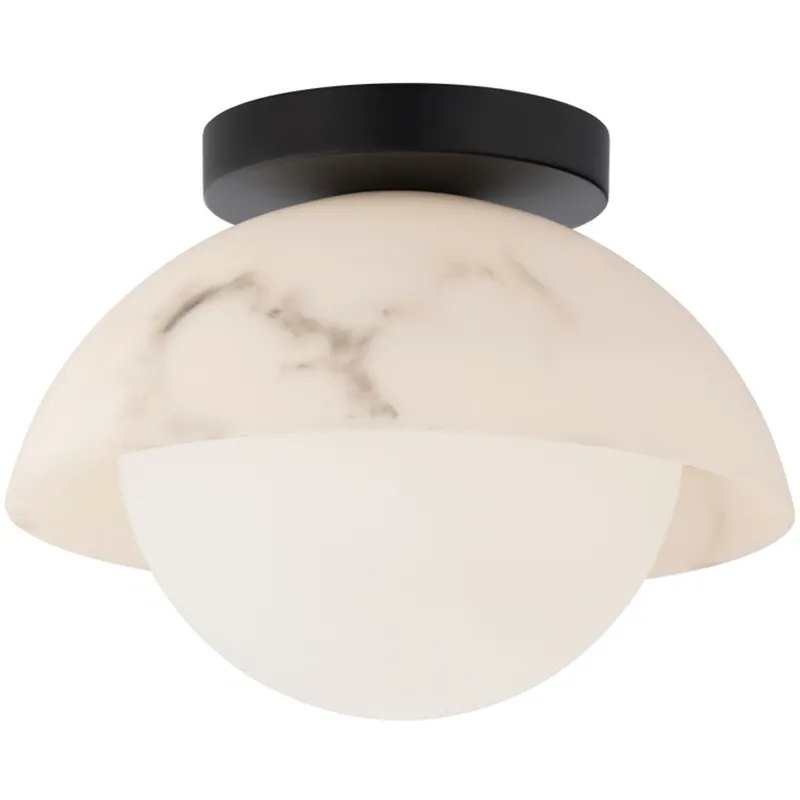 Moonstone LED 9.88 inch Black Semi-Flush Mount Ceiling Light, dweLED