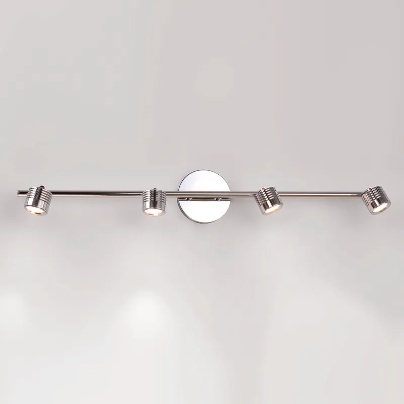 Vector 4 Light 120-240-277V Brushed Nickel Track Lighting Ceiling Light, dweLED
