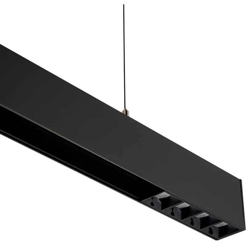 Ventrix 1 Light 48 Black Track Fixtures Ceiling Light