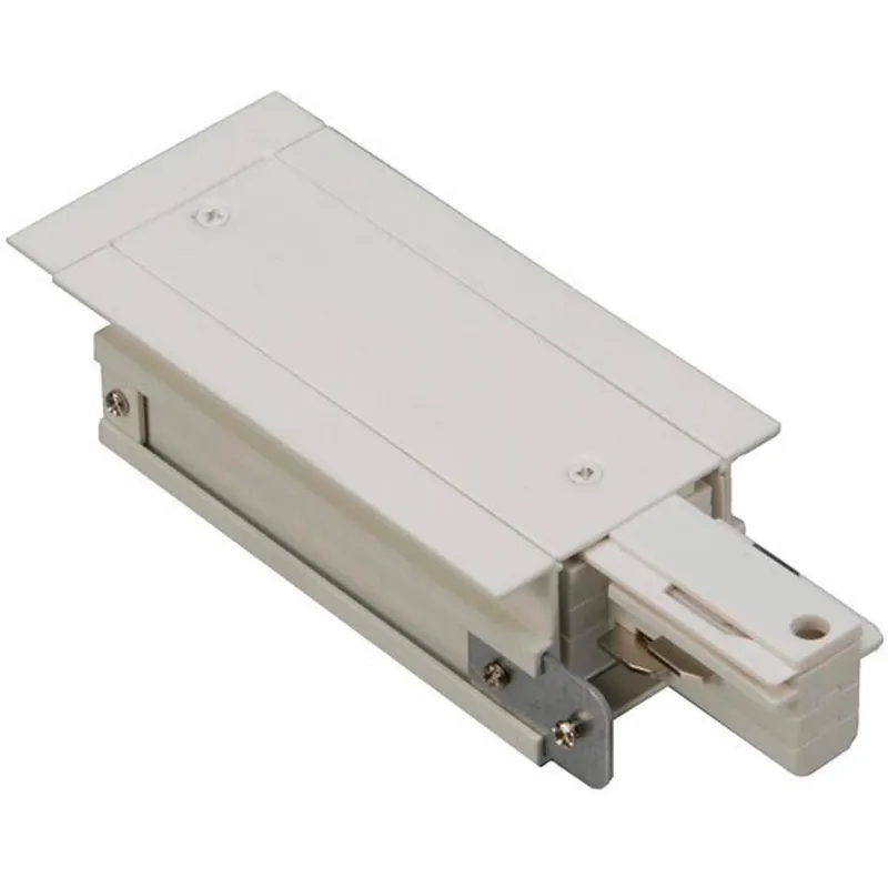 Recessed Live End Connector 1 Light 120 White Track Accessory Ceiling Light
