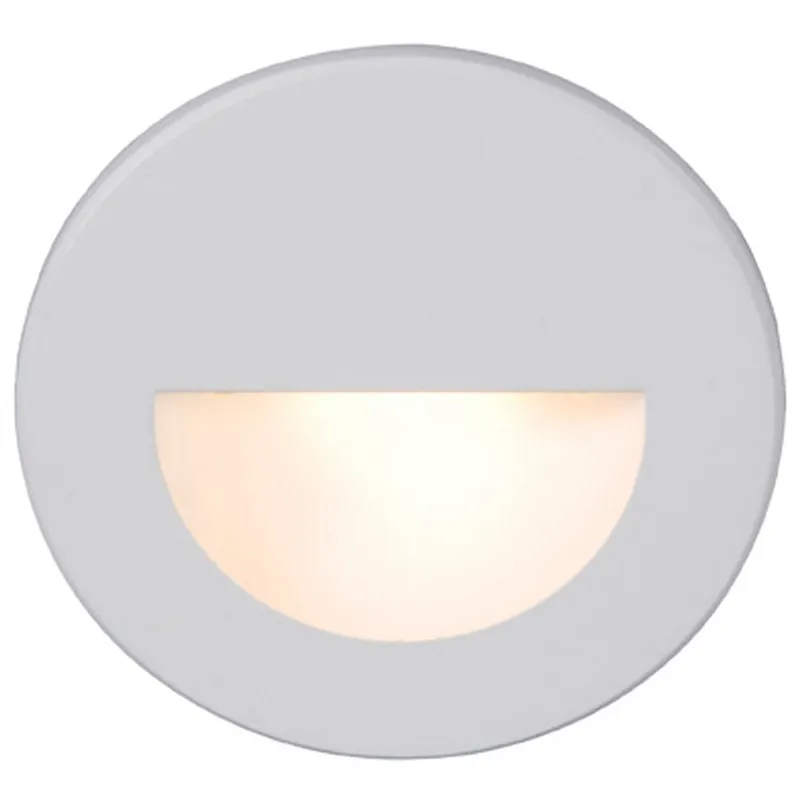 WAC 120V Step Light LED 3 inch White ADA Step and Wall Light in 3000K Warm White LED, WAC Lighting