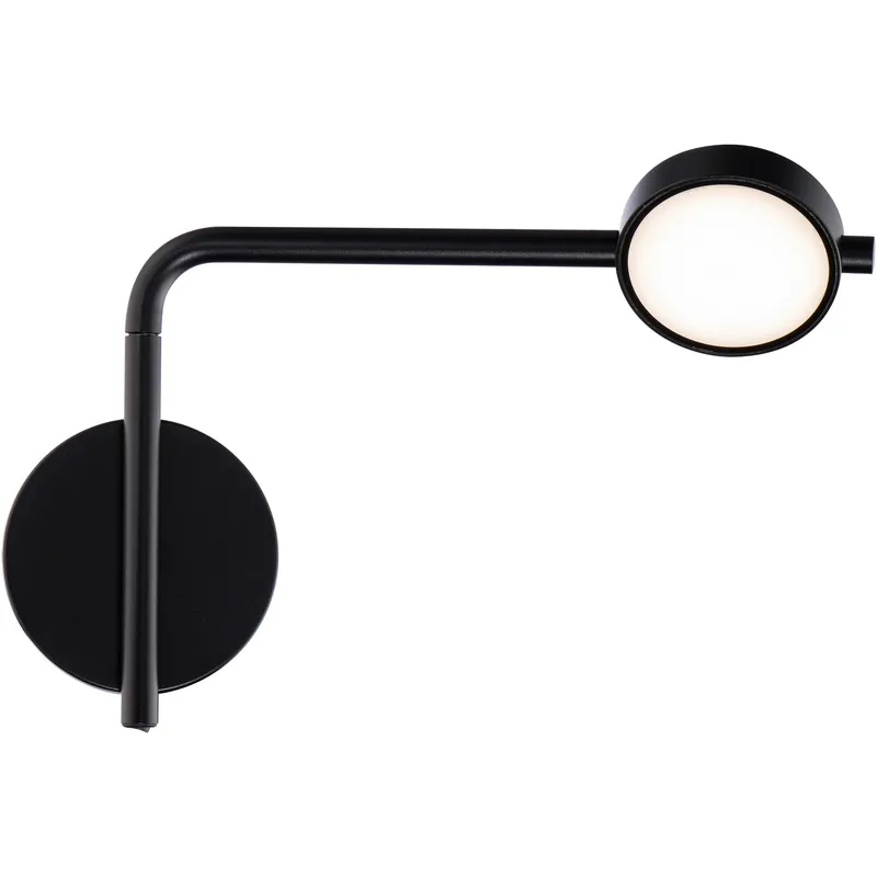 Elbo Reading Light Wall Light in 3500K, Black, dweLED