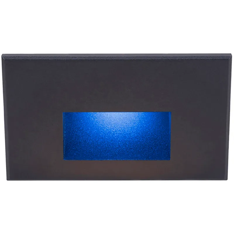 WAC 120V Step Light LED 1.5 inch Black ADA Step and Wall Light in Blue, WAC Lighting