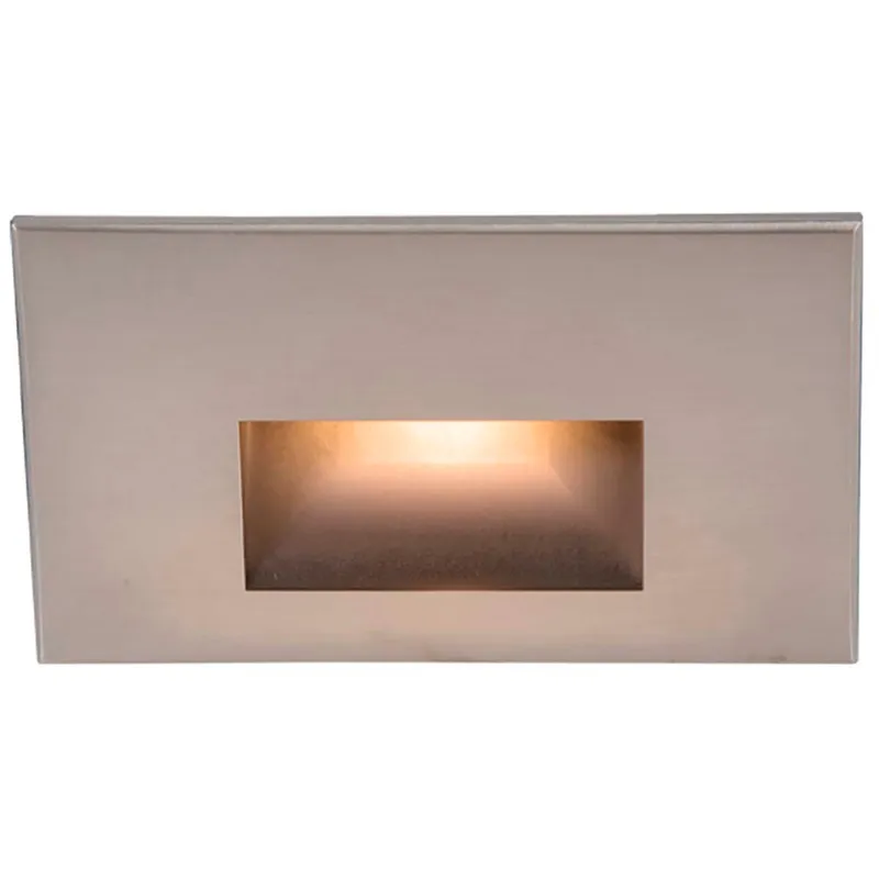 WAC 120V Step Light LED 1.5 inch Brushed Nickel ADA Step and Wall Light in 2700K Warm LED, WAC Lighting