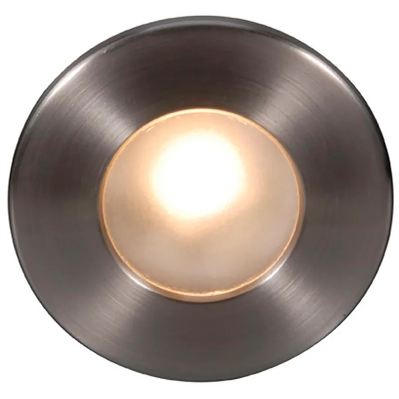 WAC 120V Step Light LED 3 inch Brushed Nickel ADA Step and Wall Light in 3000K Warm White LED, WAC Lighting
